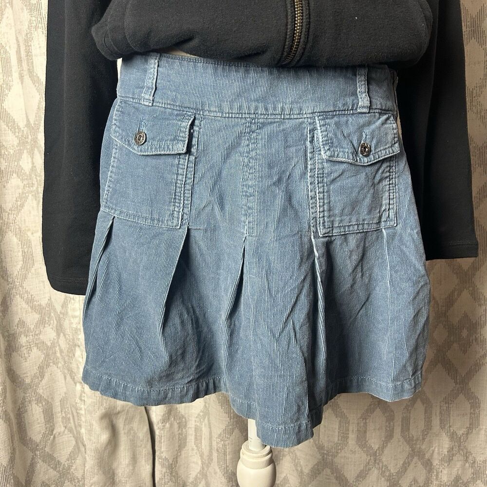 Y2K Vintage LEI Mini Ruffle Skirt Blue Size 9 Sporty Short Skirt Ruffle Skirt